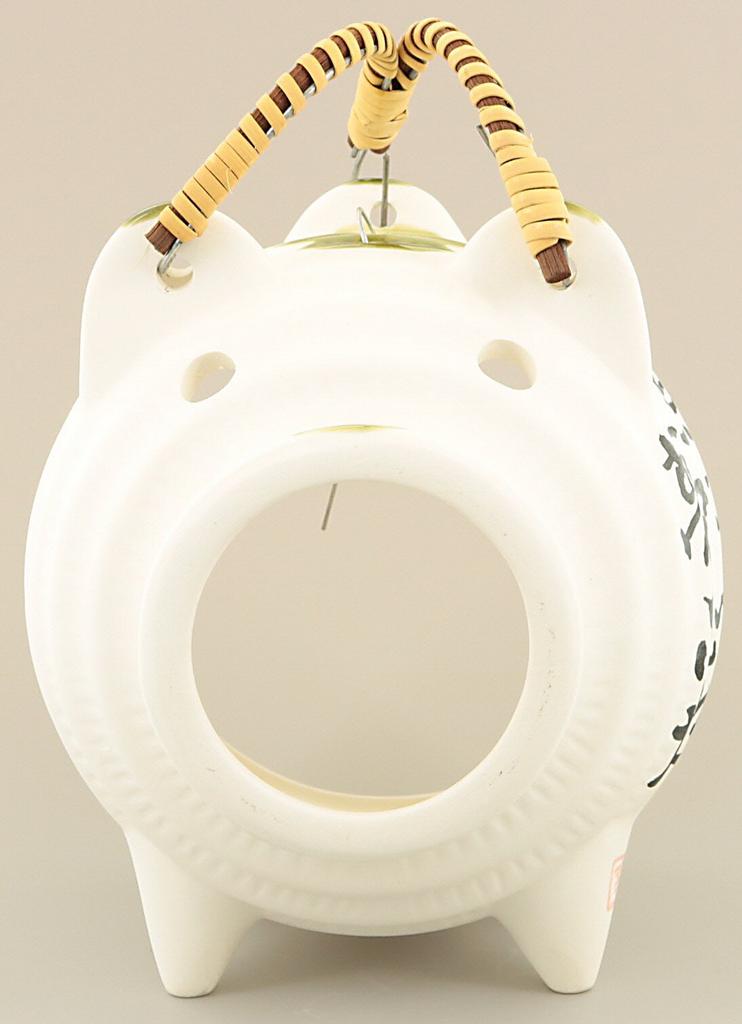 Santo Banko Ware Mosquito Coil Pig Mosquito Dispeller Quote Mosquito Coil Holder Holder Stand White Height 19cm Made in Japan 15913 Hand-drawn "Dream