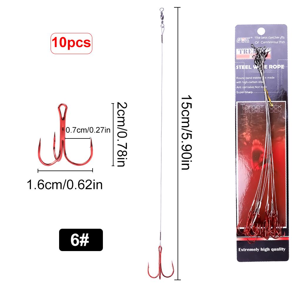 5/10pcs 15/20/25cm Anti-bite Steel Wire Leader Leashes For Fishing 50LB With Swivel Fishing Lure Accessories Pike Bass