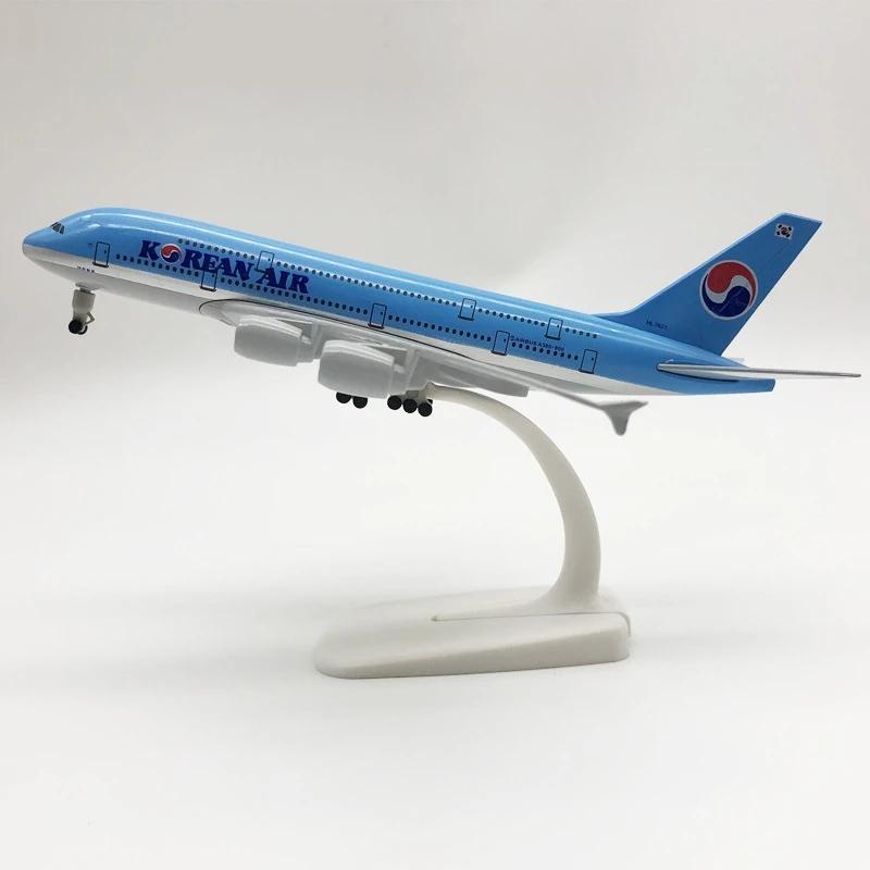 

Scale 1:250 Metal Aviation Replica 20cm Korean A380 Aircraft Model Airplane Miniature Room Decor Xmas Gift Kids Toys for Boys