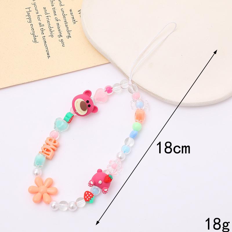 Elegantní perlový mašličkový korálkový řetízek na telefon a všestranná šňůrka pro ženy