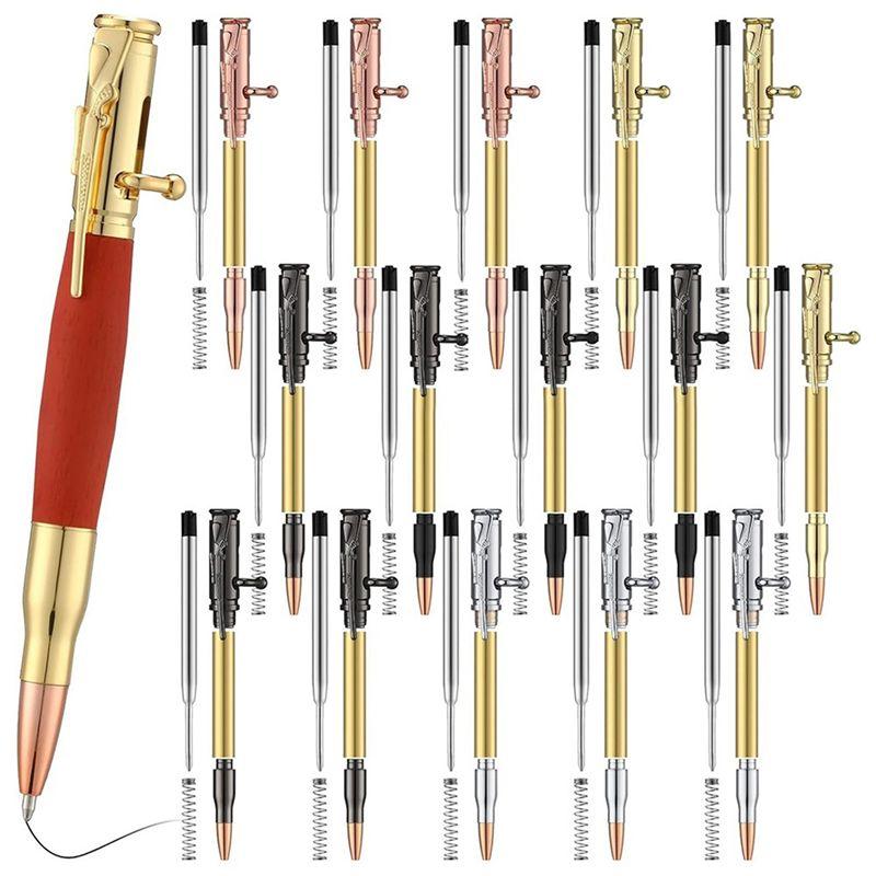 ABJI-Wooden Pen Set Ballpoint Pen Set School Supplies For DIY Making Classroom Supplies Teacher Student Gifts