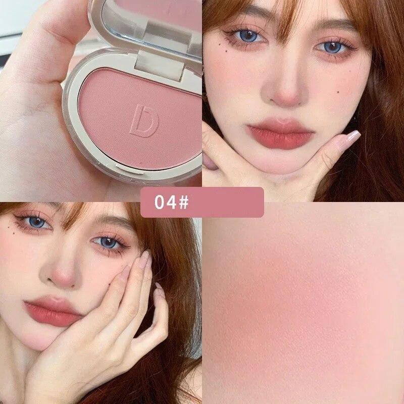 Girl Blush Peach Milk Pink Cream Makeup Rouge Palette Cheek Contour Powder Cosmetics Blusher Cream Makeup Rouge Cheek Tint Blush