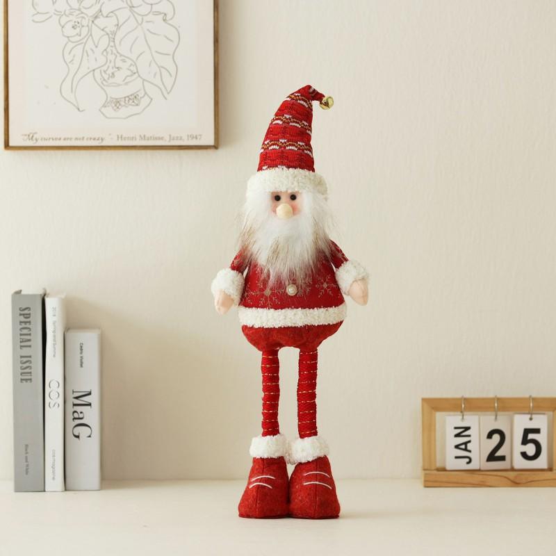 Christmas Retractable Standing Santa Snowman Reindeer Figurines Decorations