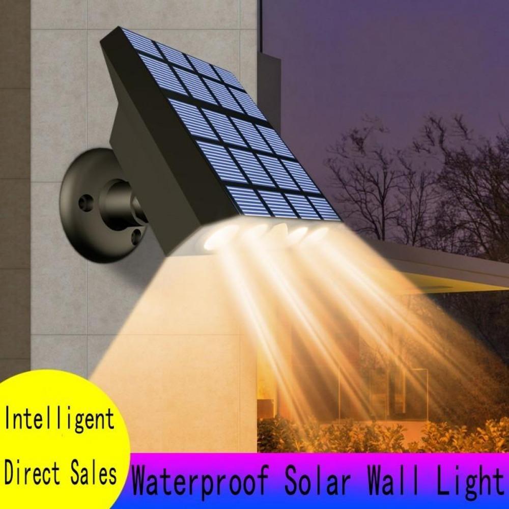 LED Solar Wall Light 5V Outdoor Garden Lamp Motion Sensing Street Spotlight IP65 Waterproof Lampada For Courtyard Lighting