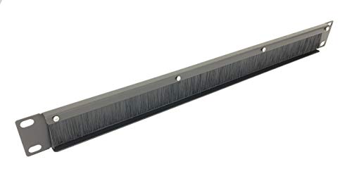 Metal Master - 5 Pack 1U Brush Cable Manager Horizontal Rack Mount Cable Management Panel for 19 Inch Server Rack or Network Cabinet (5-Pack) Made In