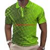 Trendy Short-sleeve Polka Dot Polo Shirt, Perfect for Casual Daily Wear.