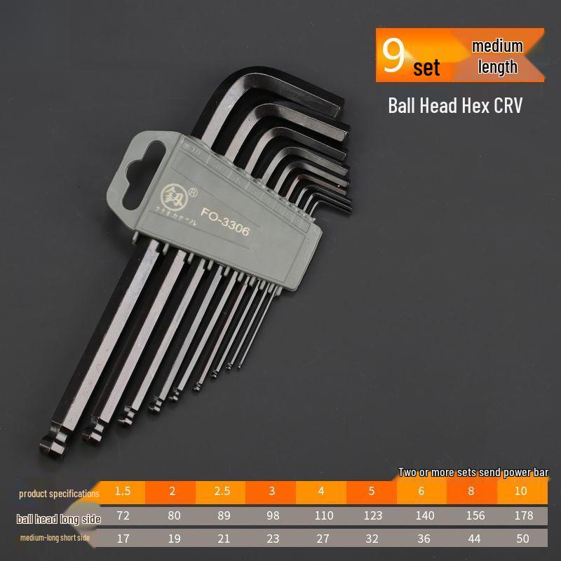 

Super Hard Ball Head Torx Hex Key Set for Screwdrivers