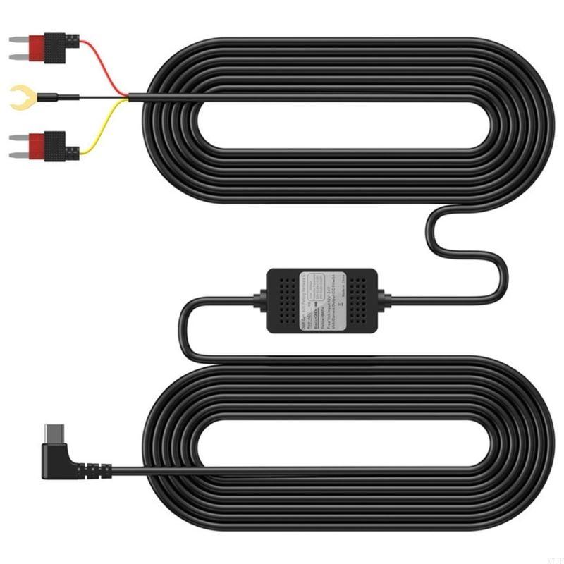 3A 3.5m Car Dash Cam DVR 12-24v Hardwire Cable Kit Step-Down Line Type-C USB Interface Charger Dashcam Camera