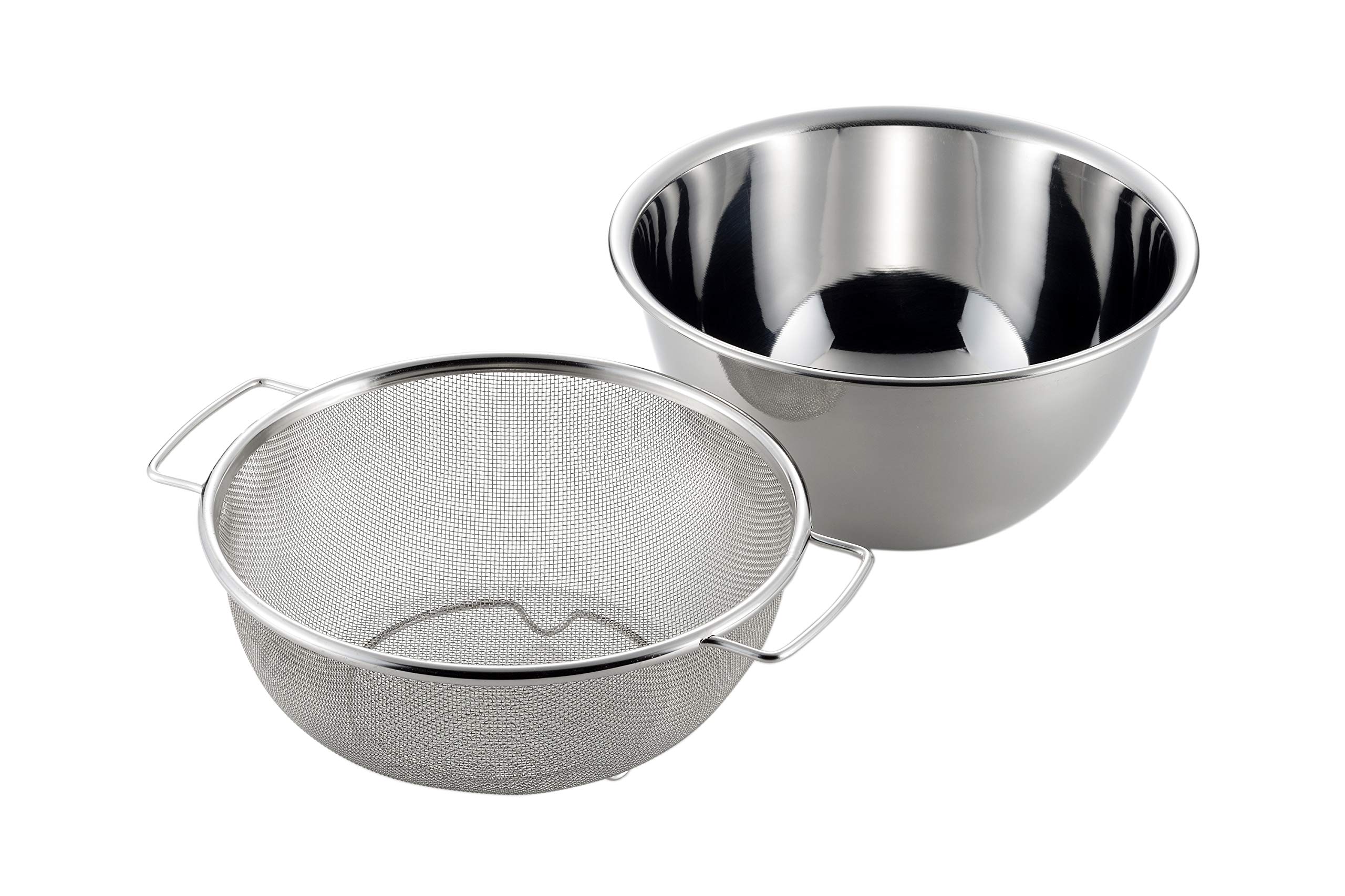 

Yoshikawa SJ1992 Made in Japan Easy-Draining Colander and Bowl Set, Gift Wrapping Available