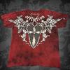 T-shirt a Maniche Corte con Stampa a Fantasia in Cotone Moda Nuova Harajuku Casual Larga Estiva Unisex Punk Rock Top