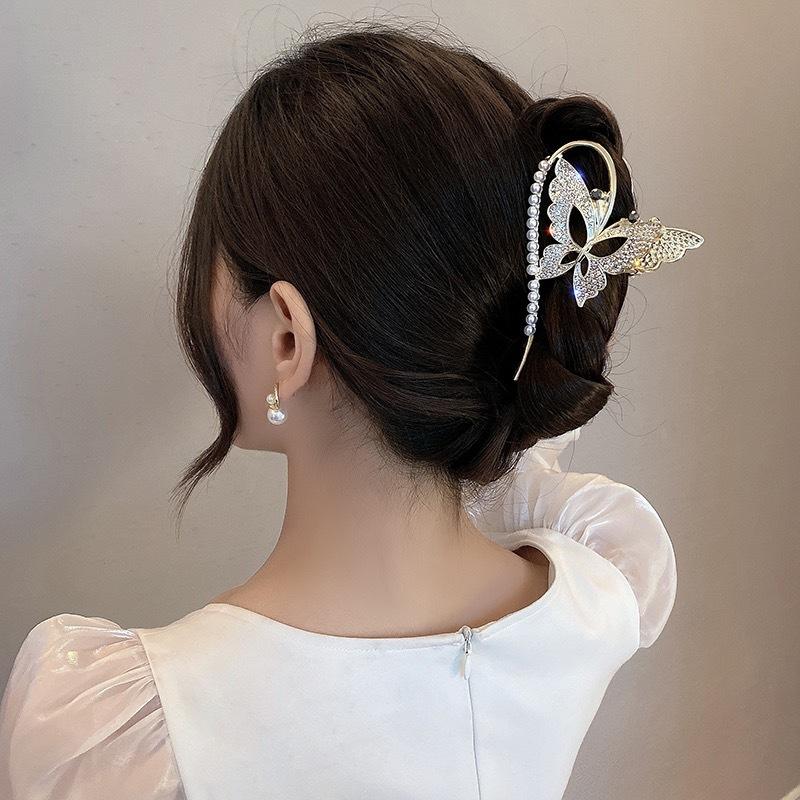 Rhinestone Butterfly Hair Clip Temperament Hair Clip
