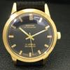 HAND-WINDING VINTAGE MONTINE SWISS MENS REFURBISHED BLACK DIAL WATCH a441068-1