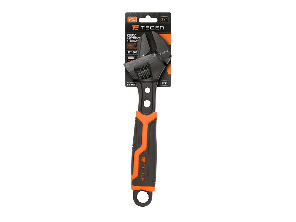 Adjustable wrench, 2-function 12" 300 , Teger
