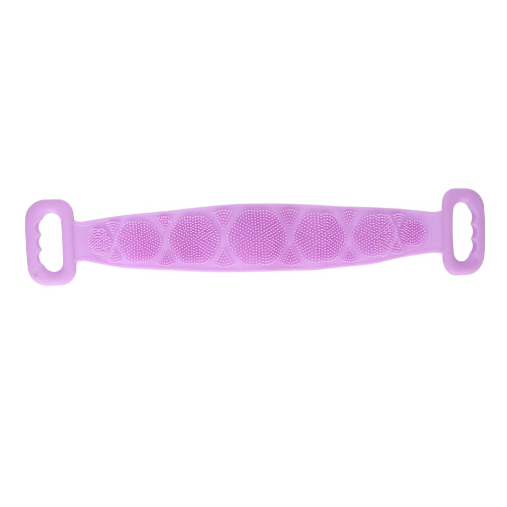 Silicone Back Scrubber Double Sided Bath Shower Exfoliating Back Cleaning Belt Strap for Men Women