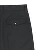 NOIRER Two-Tuck Button Wide Slacks (Gray)