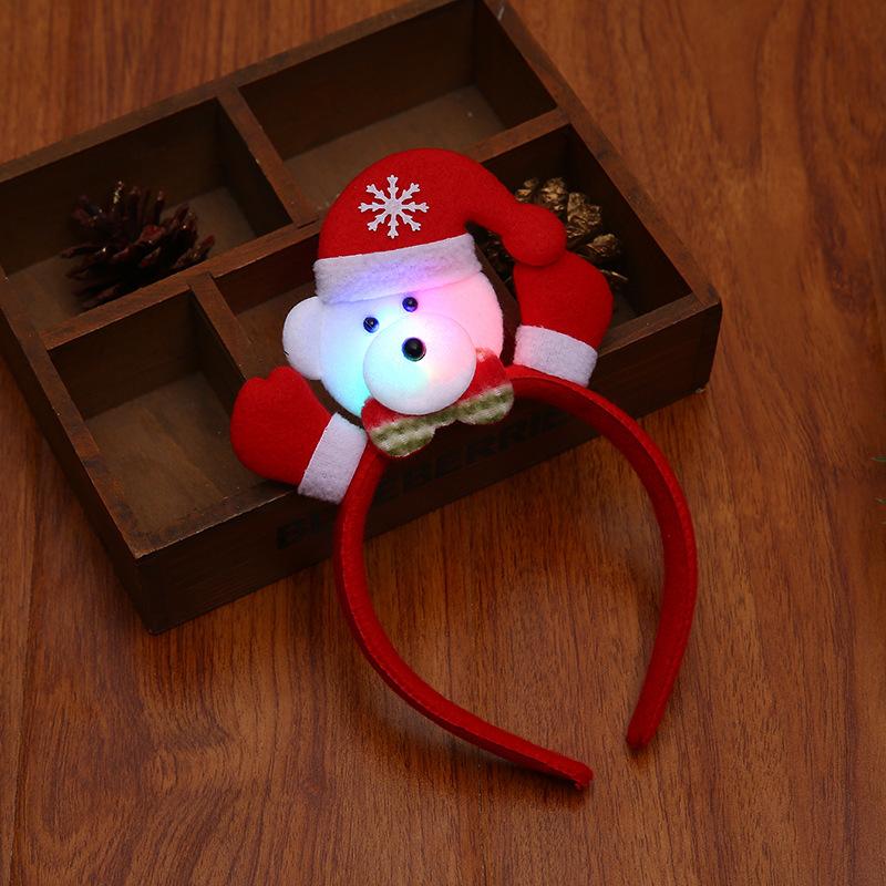 Christmas Decorations Glowing Hand Buckles Santa Claus Children's Gifts Party Atmosphere Props Bells Handmade