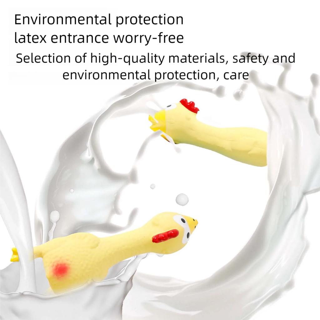 Dog Toys Make A Sound Cooing Chicken Dog Toy Durable Latex Chew for Small To Medium Breeds Interactive Play Pet Products Toy