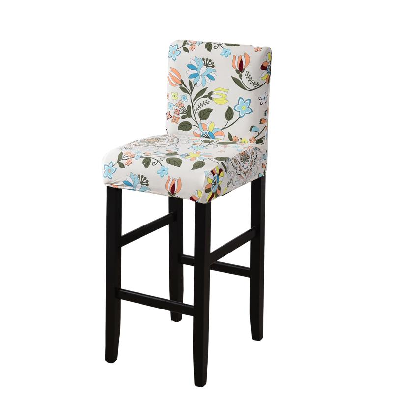 Stretch Bar Stool Covers Stretch Bar Stool Chair Covers, Counter Height Chairs Covers for Kitchen Dining Room Cafe Furniture