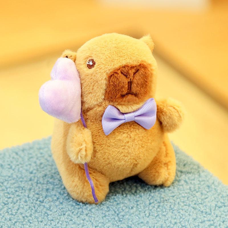 12Cm Love Balloon Capybara Plush Toy Plush Pendant Simulation Capibara Anime Fluffty Toy Stuffed Animals Soft Doll Plush Gifts