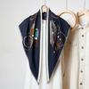 Retro old money wind cashew flower triangle scarf women's fashion high sense versatile decoration outer silk scarf scarf fart curtain tide