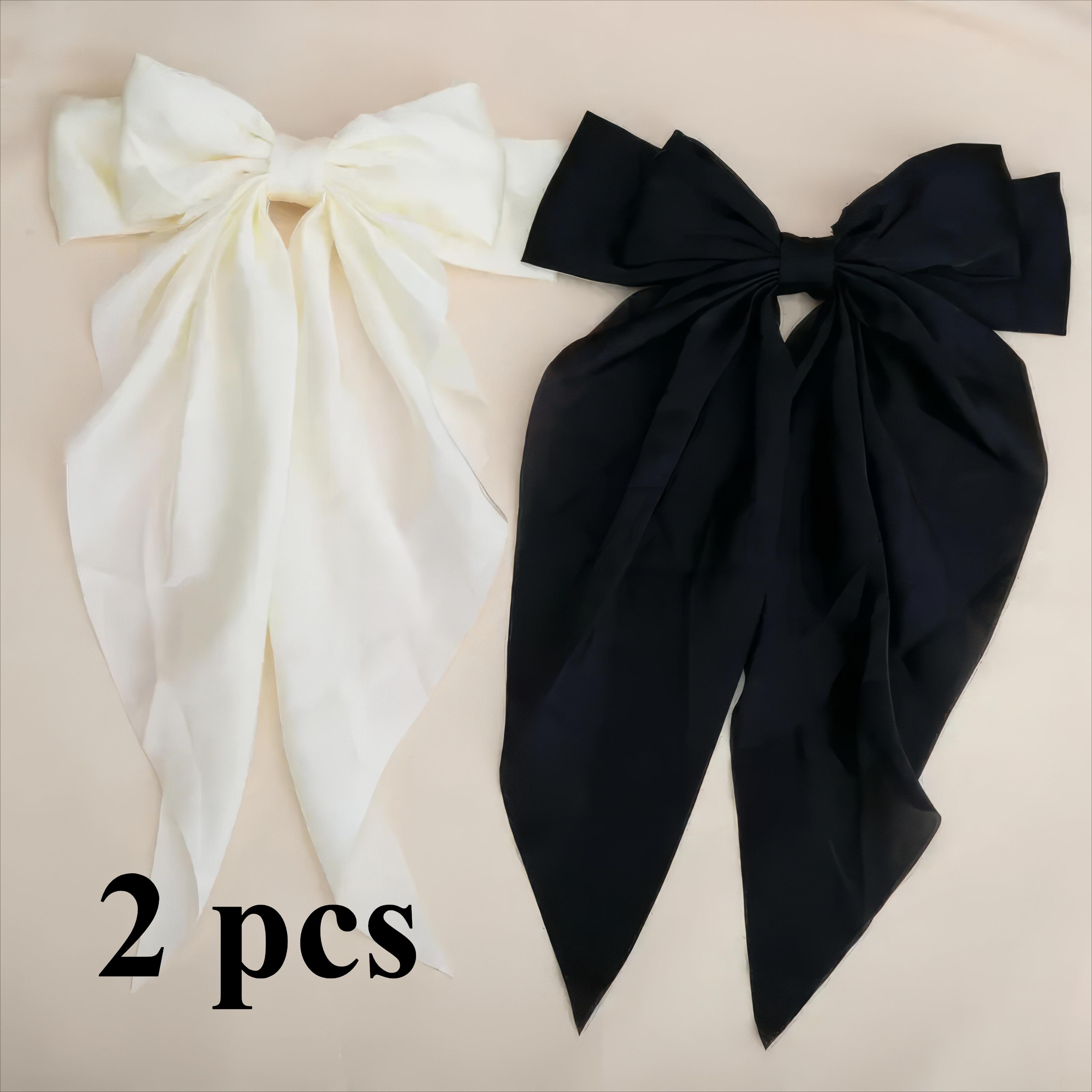 2 Women s Black and White Bow Hair Clips, Elegant Hair Accessories, Fashionable, Suitable for Daily Hair Accessories One Size