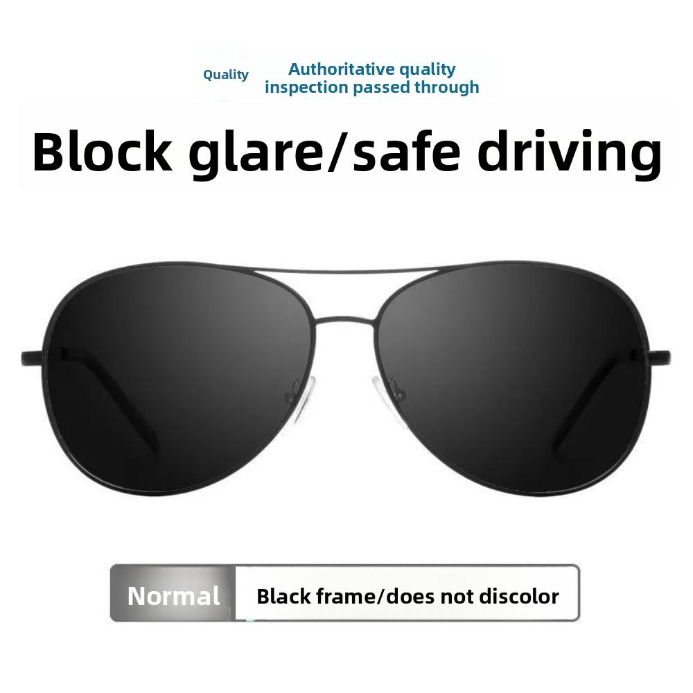 Herren Sonnenbrille mit großem Rahmen, gefederte polarisierte Fahrbrille, Outdoor-Angel-Sonnenbrille, Krötenbrille A103