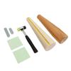 7pcs Jewelry Sizer Tools Wooden Step Bracelet Mandrel Sizer Rubber Hammer Mallet Bangle Shaper Tool