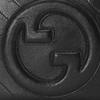 Gucci Blondie Runde Ineinandergreifende Doppel-G Reißverschluss Leder Schulter Crossbody Handtasche Damen Handtaschen Schwarz 744434-1IV0G-1000