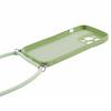 For iPhone 15 Pro Case Candy Color Rubberized Phone Cover with Long Lanyard