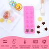 12 Cavities Star Chocolate Mold, Reble Five Pointed Star Silicone Mold Fun Shaped Chocolate Molds Silicone Square Molds for Making Chocolates Ice