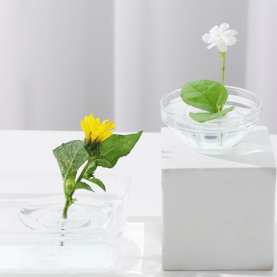 Hydroponic Floral Arrangement Holder Transparent Acrylic Desktop Decoration Multifunctional Container