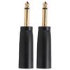 2 szt. Adapter Mono Pozłacany Interfejs XLR Wtyczka Konwerter Akcesoria Sprzęt Audio