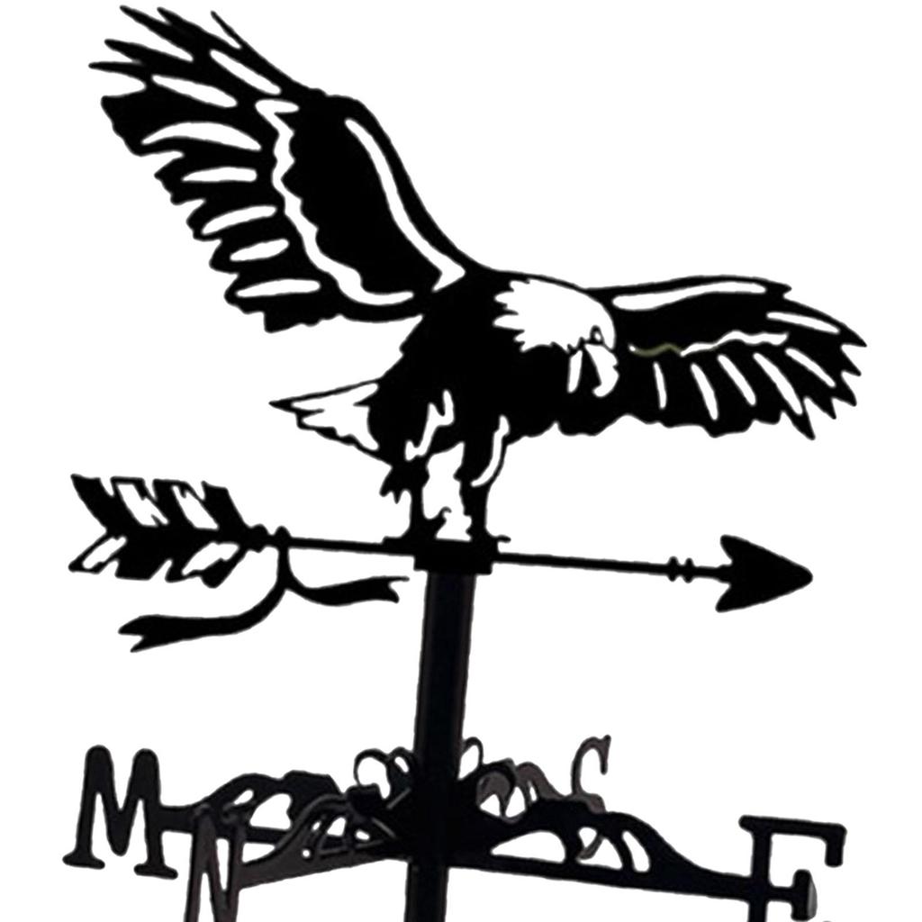 Weathervane Retro Silhouette Desktop Ornament Vintage Weathercock Wind Vane Weather Vane for Lawn Outside Yard Farm Courtyard