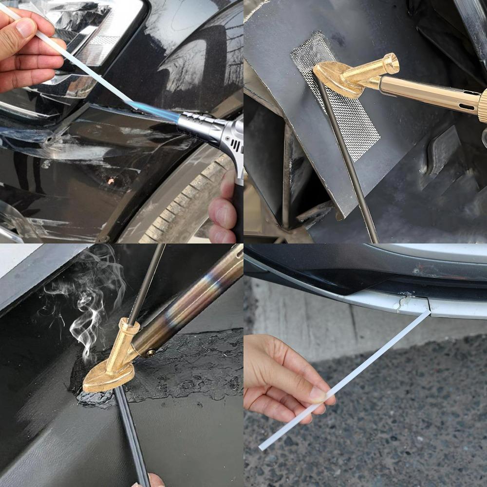 Car Plastic Welding Kit PP PVC PE ABS Welder Rods Stainless Steel Wire Mesh Auto Bumper Repair Hot Stapler Bodywork Garage Tools