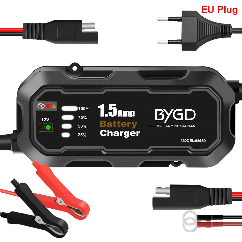 

1.5A 12V Зарядные устройства для автомобильных аккумуляторов Светодиодный индикатор Адаптер Конвертер Кабель-удлинитель Для свинцово-кислотных аккумуляторов Зарядное устройство для мотоциклетных аккумуляторов