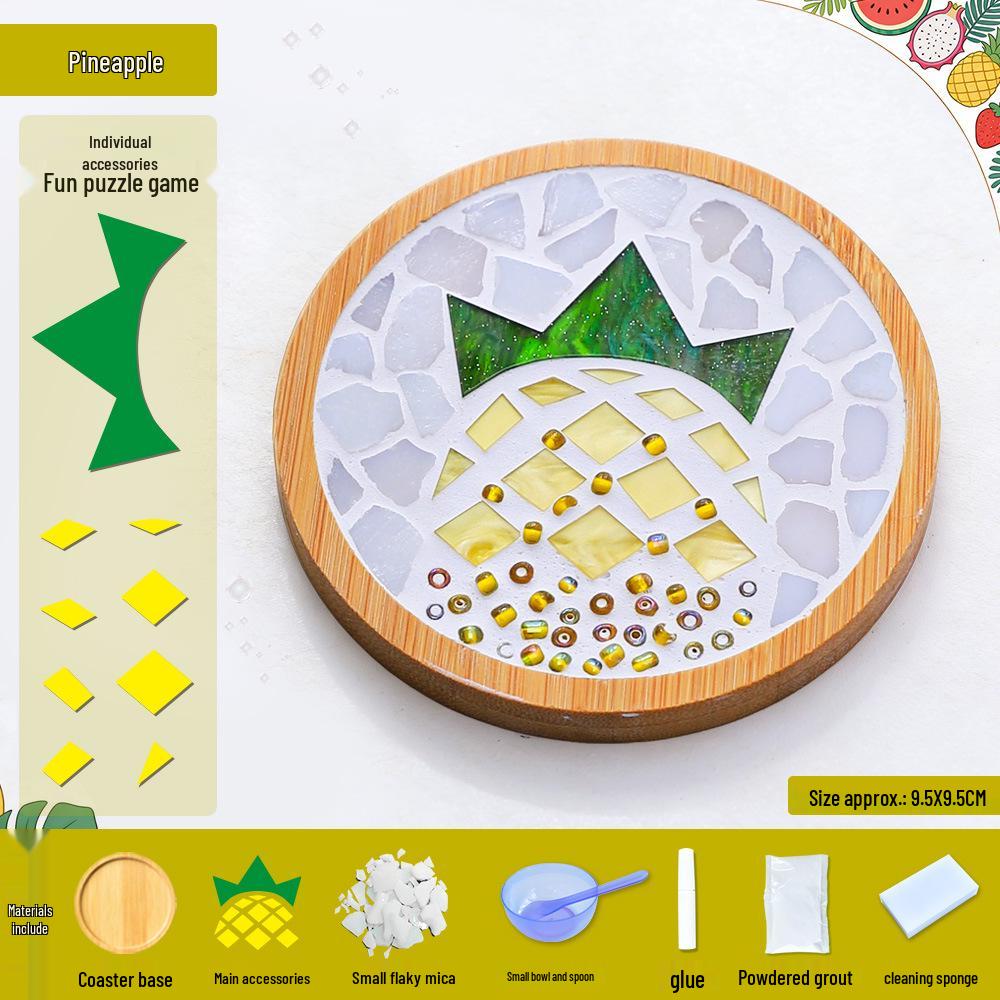 Mosaic Coaster DIY Kit: Creative Handmade Collage Art Set