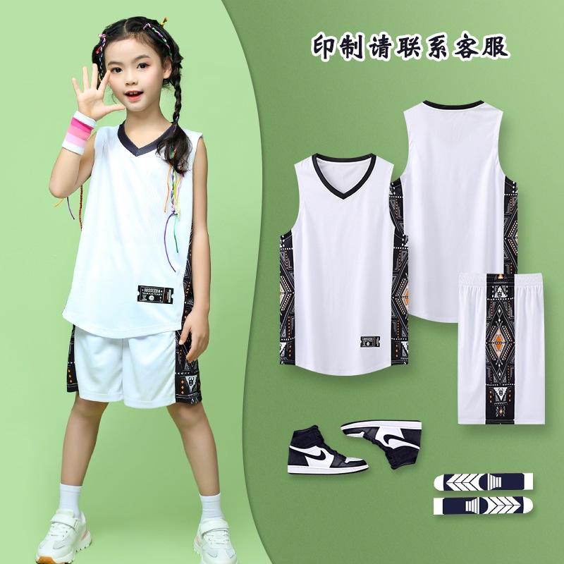 Children's Basketball Uniforms Sports Suits Boys and Girls Elementary School Students Game Jerseys Printing Team Uniforms Training Camp Clothes