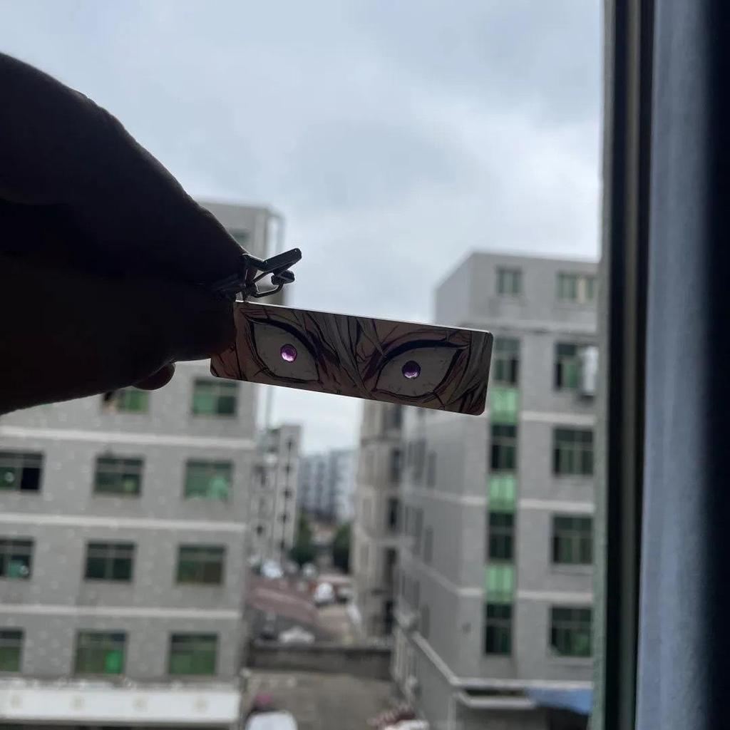 Demon Slayer Hashira Keychain: Acrylic Pendant with Glowing Eyes