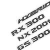Metal Emblem Car Sticker Badge Decal Body Trunk Decor for Lexus Hybrid GS300 GS430 GS460 GX400 NX300 RX300 Glossy Black