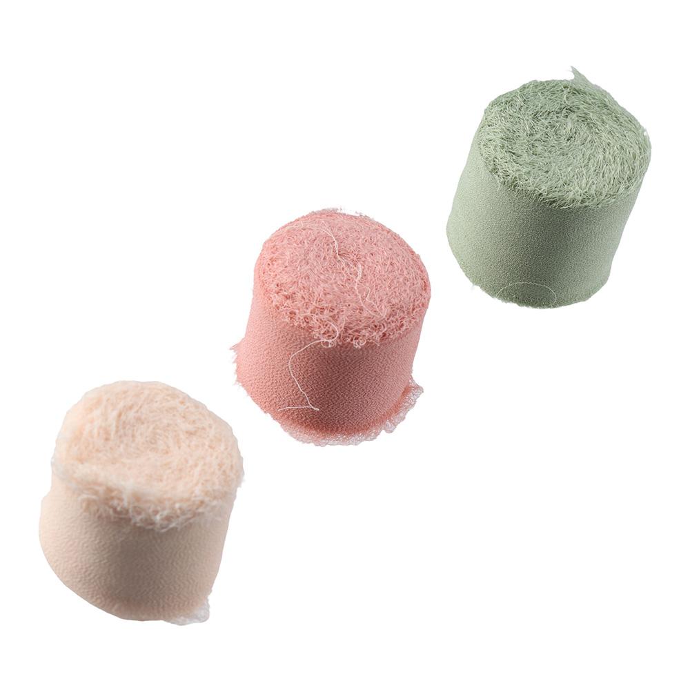 

Румяно-розовый, шалфейно-зеленый, 1,5 дюйма x 33 ярда, шелковая лента ручной работы, ленты с бахромой, шифоновая лента в стиле бохо