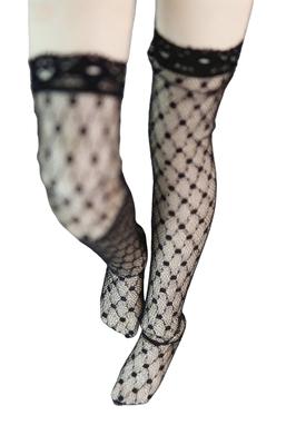 [HAMRETHYPPZ] 13 14 16 BJD Children's Clothes Set, BJD Children's Clothes BJD Doll Black Fishnet Tights, Black Dot Fishnet Tights, Sexy Stockings
