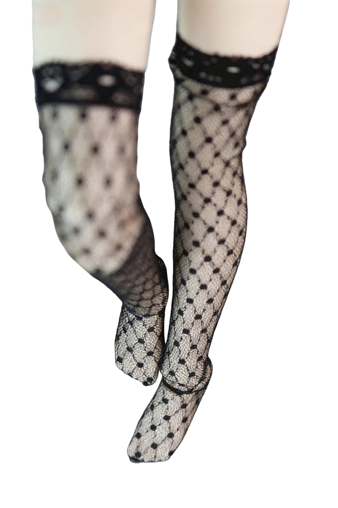 

[HAMRETHYPPZ] 13 14 16 BJD Children s Clothes Set, BJD Children s Clothes BJD Doll Black Fishnet Tights, Black Dot Fishnet Tights, Sexy Stockings