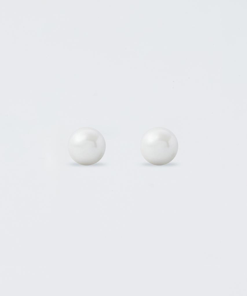 Musinsa Standard Woman Women'S Glass Pearl Earrings_6Mm [Silver]