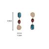 Asymmetric Colorful Resin Earrings for Women Retro Contrast Geometric Dangle Earrings Korean Jewelry High Quality Wholesale