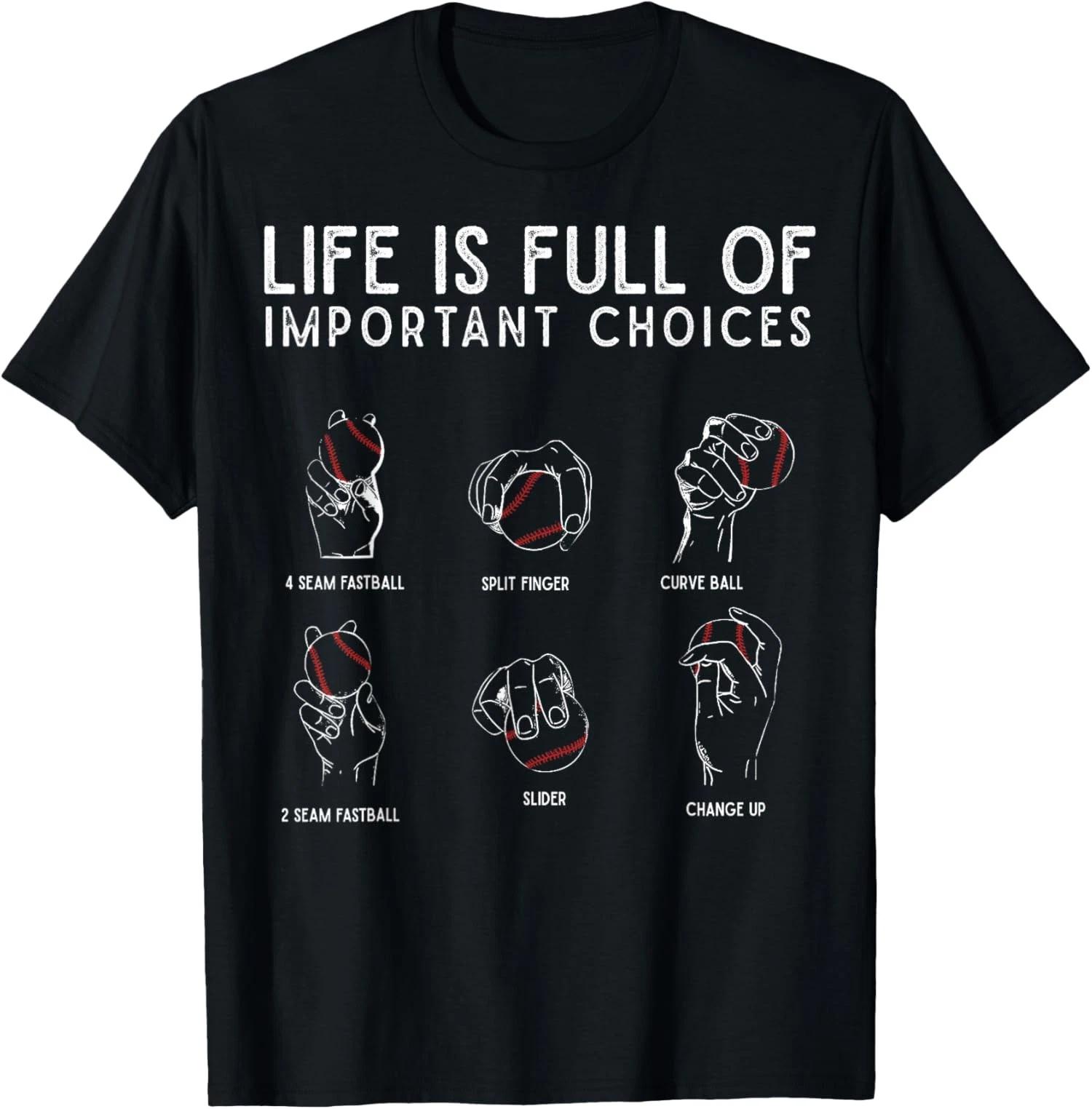 

Types Of Baseball Pitches Life Choices Pitcher T shirt M