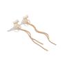 *Gold Tassel Pearl Earrings: Hong Kong Style, Retro-Modern Design for Women*