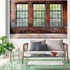 2D Plane 1 Piece with a Retro Brick Wall and Window Theme Suitable for Birthday Parties