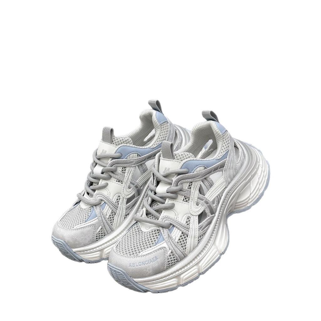 Super popular dad shoes women 2025 summer new product mesh hollow breathable lightweight thick-soled casual sports shoes tide