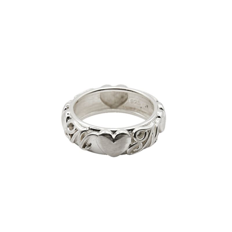 

nff [silver925] heart logo wide ring-silver No. 12