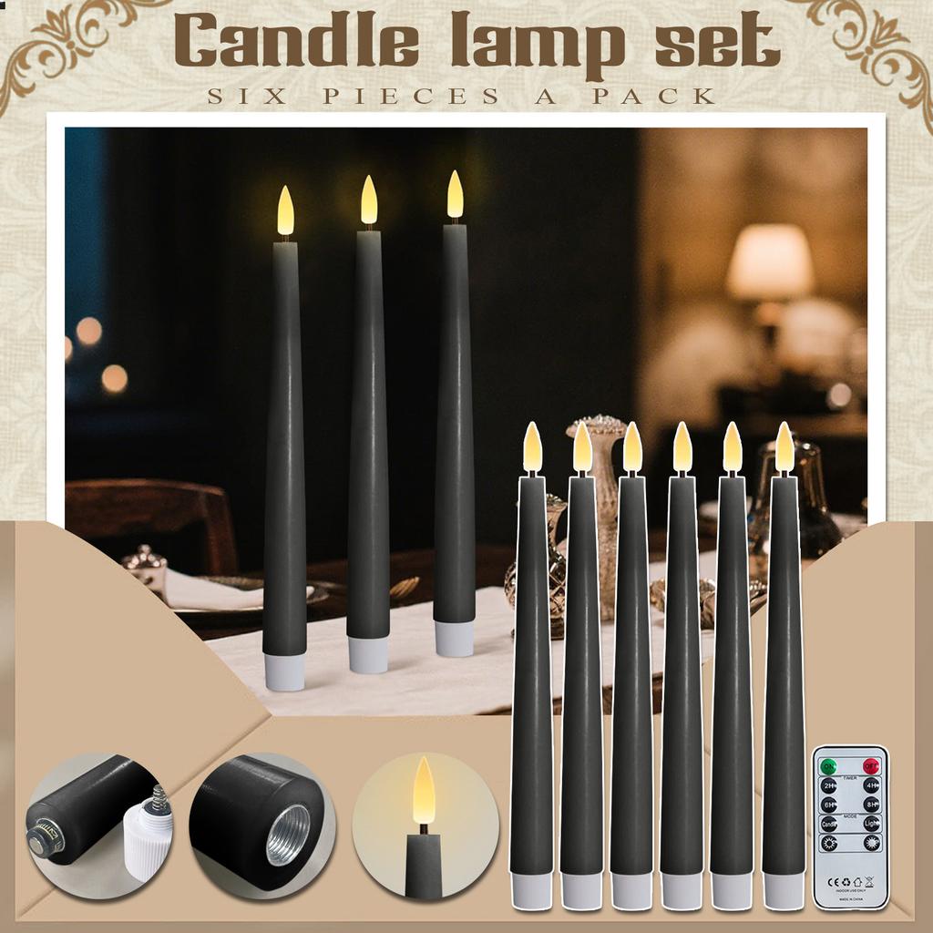 Conical Wavy Flameless Candle, 3D Flame Festival Decorative Candle Lamp, Suspended Candle, LED Electronic Candle Lamp
